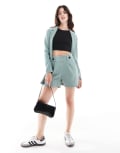 [JDY] JDY tailored shorts in teal (part of a set)-Blue S Teal