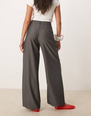 Jdy Tailored Wide Leg Pants In Gray