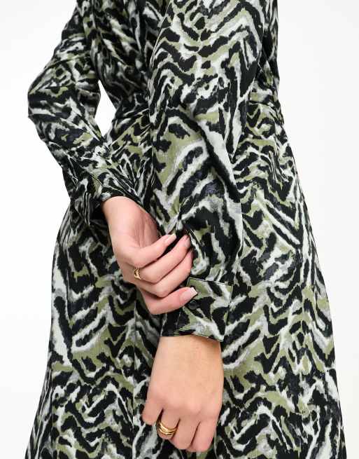Zara animal print outlet shirt dress