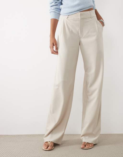 JDY Tall broek met wijde pijpen in stone, 4 van 5