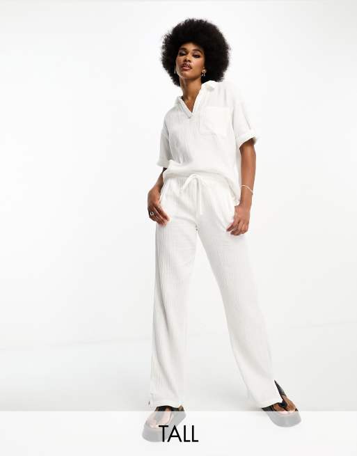 White on sale cheesecloth pants