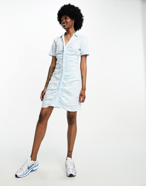 Pale blue cheap shirt dress