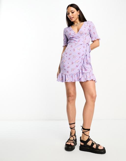 Vintage floral wrap clearance dress