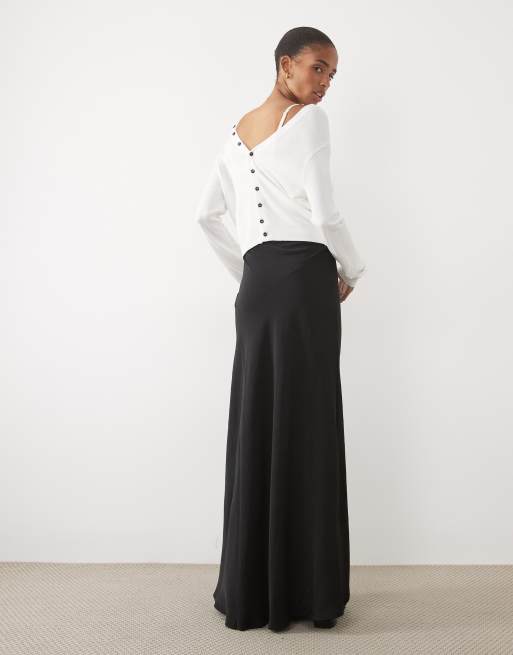 JDY Tall falda maxi de talle medio en negro, 4 de 5