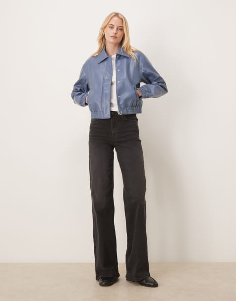 JDY Tall Felina high waist wide leg jeans in black denim  - view 1