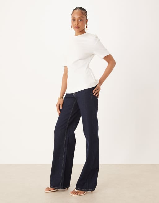 JDY Tall - Felina - Jean ample à taille haute - Bleu foncé, 3 de 5