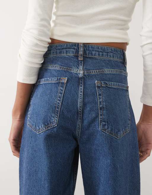 JDY Tall high waist barrel jeans in mid blue, 5 of 5