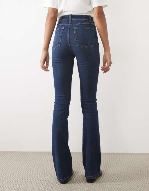 JDY Tall high waist bootcut jeans in dark blue, 3 of 5