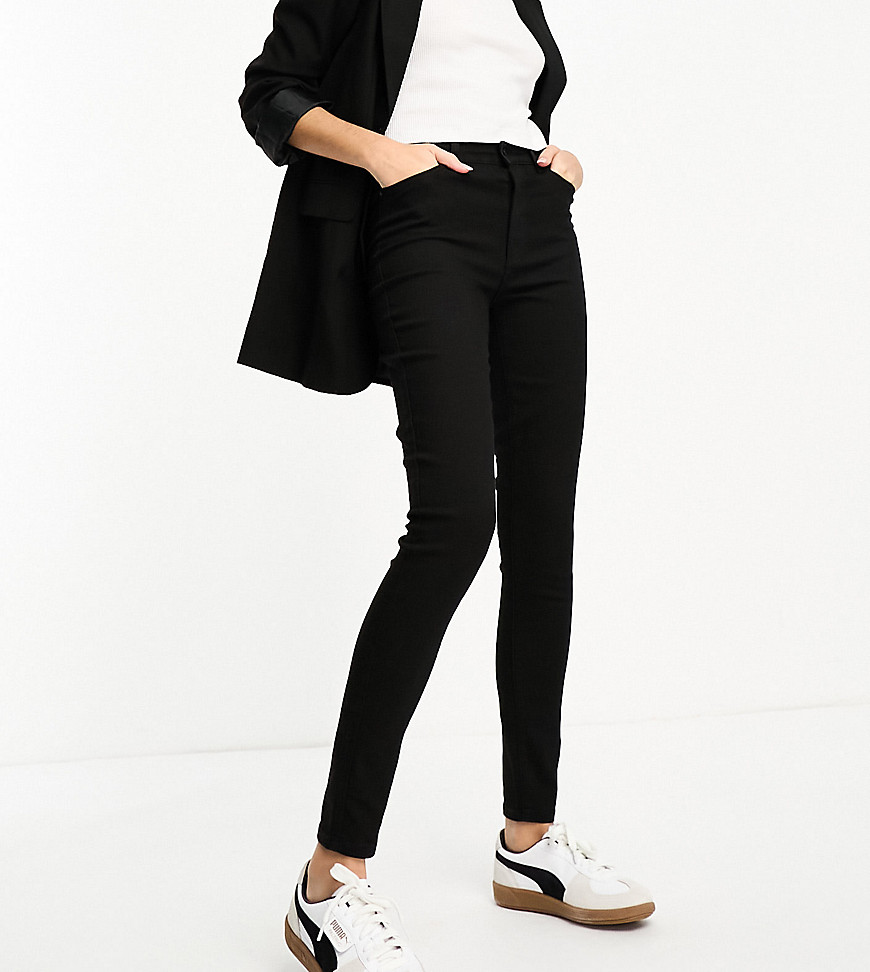 JDY Tall high waisted skinny jeans in black