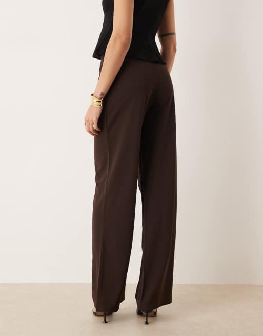 JDY Tall – Hose in Schokobraun mit weitem Bein, 3 von 5