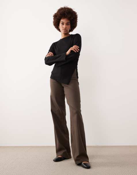 JDY Tall - Iris - Brune højtaljede jeans med vide ben - view 1