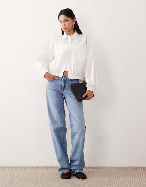 JDY Tall - Jean droit à taille basse - Bleu clair - view 1