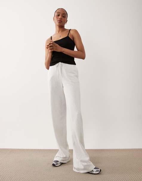 JDY Tall joggers anchos de chándal en gris claro - view 1
