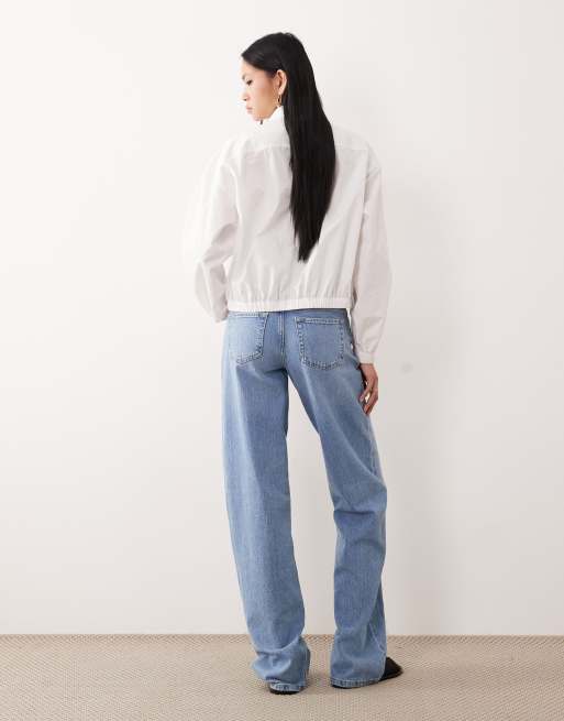 JDY Tall Katie low waist straight leg jeans in light blue, 2 of 5