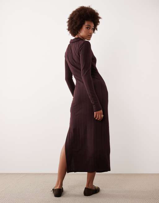 cocktail dress to impress DRESSED BROCADE MIDI italian summer Size:S | Terra Yellow Satin Material Colorblock Purple Cross Back Fishtail