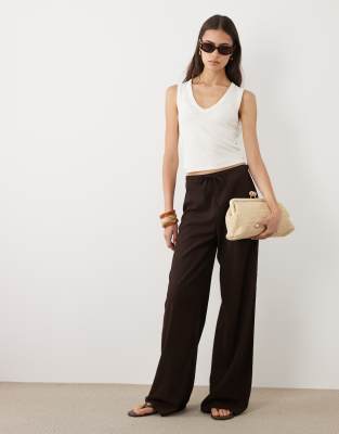 Jdy Tall Loose Pants In Brown