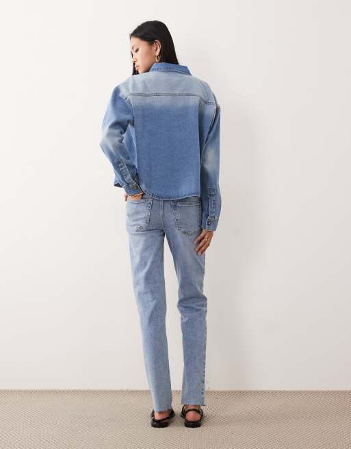 JDY Tall – Lullu – Ljusblå jeans med raka ben och hög midja, 2 av 5