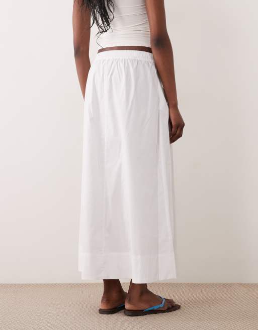 JDY Tall - Maxi rok van popeline in wit, 2 van 5