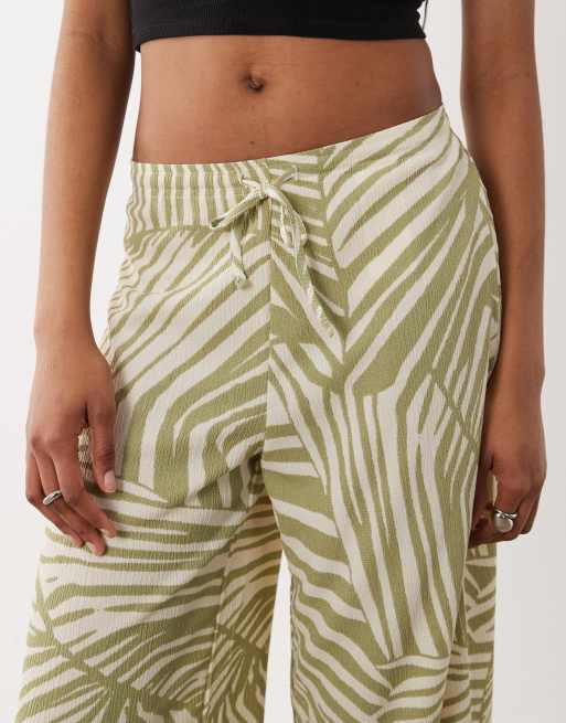 JDY Tall - Pantalon à enfiler avec imprimé abstrait - Sauge, 4 de 5