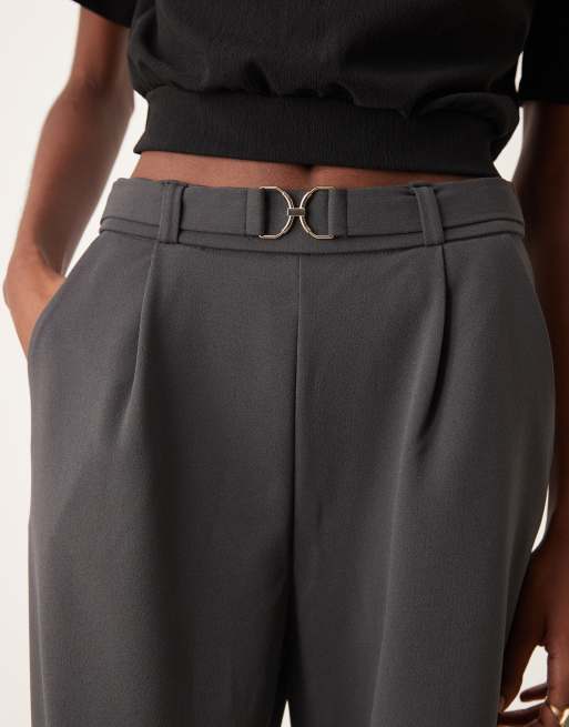 JDY Tall - Pantalon ample avec ceinture - Gris foncé, 3 de 5