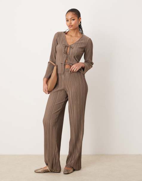 JDY Tall - Pantalon ample plissé d'ensemble - Marron - view 1