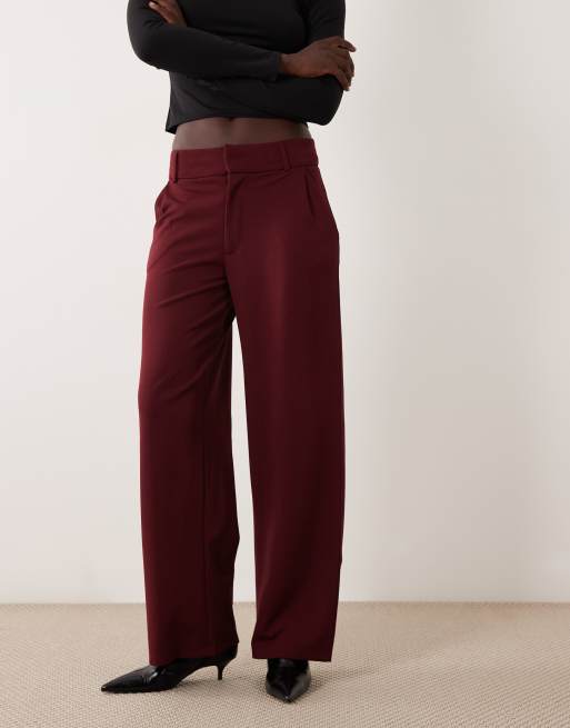 JDY Tall pantalon de tailleur large bordeaux, 3 de 5