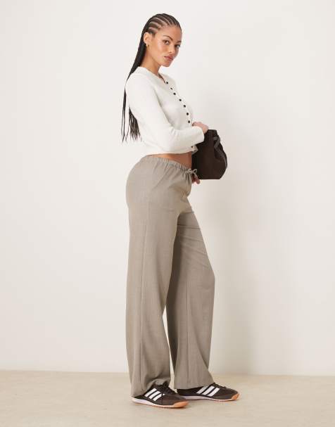 JDY Tall - Pantalon large noué devant - Gris - view 1