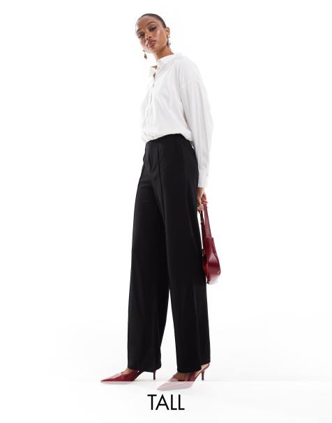 JDY Tall - Pantalon taille haute à coutures sur le devant - Noir - view 1