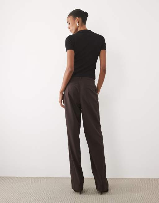 JDY Tall pantalones de sastre en ciruela oscura, 3 de 5