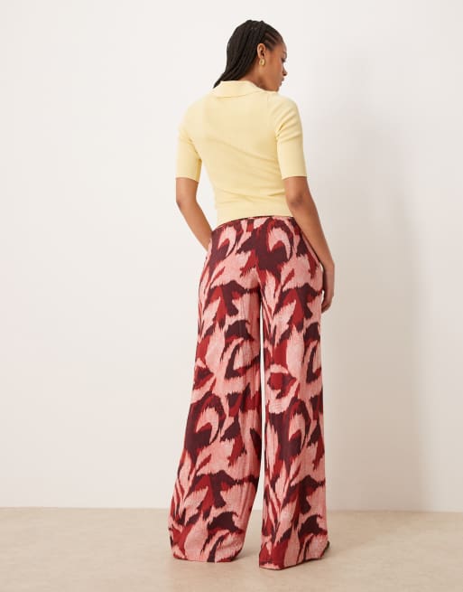 JDY Tall - Pantaloni a fondo ampio con stampa astratta, 2 di 5