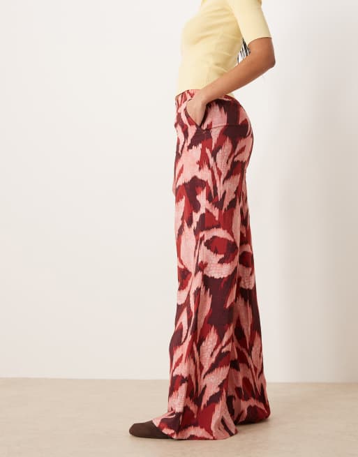 JDY Tall - Pantaloni a fondo ampio con stampa astratta, 3 di 5