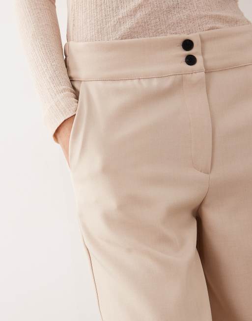 JDY Tall - Pantaloni a fondo ampio e vita alta beige, 2 di 5
