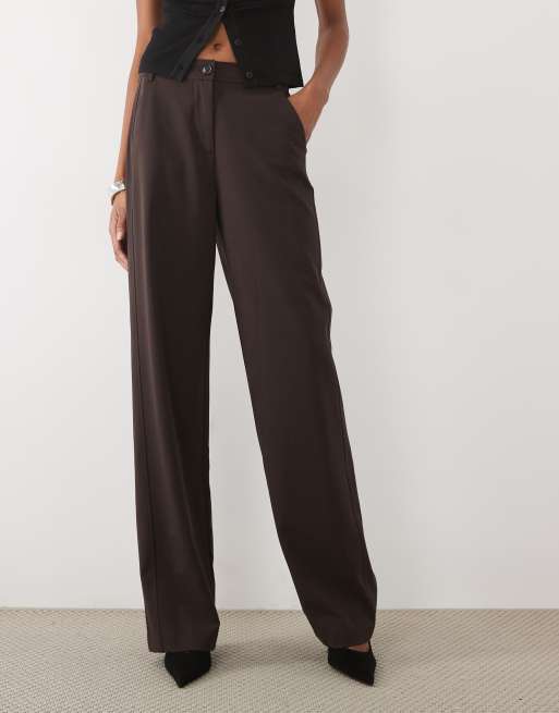 JDY Tall pantaloni sartoriali color prugna scuro, 5 di 5