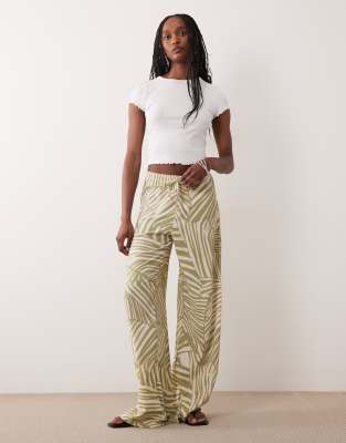 Jdy Tall Pull On Pants In Green