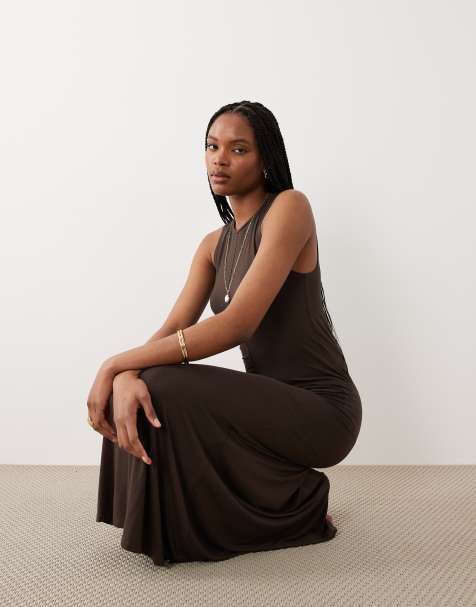 JDY Tall - Robe longue sans manches - Marron chocolat - view 1