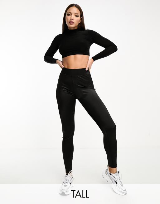 JDY shiny disco leggings in black