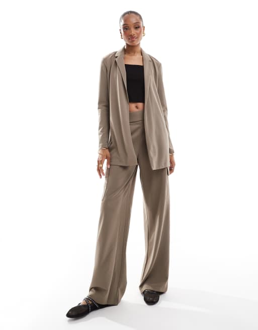 JDY Tall side pocket cargo pants in brown - part of a set