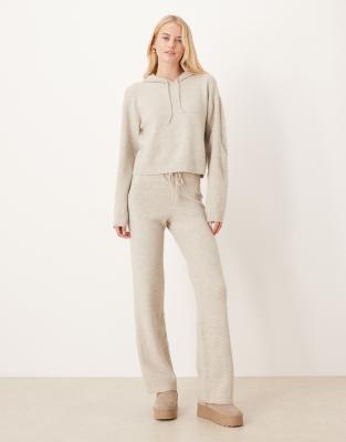 Jdy Tall Slouchy Knitted Hoodie In Gray