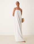 [JDY Tall] JDY Tall textured sleeveless maxi dress in off white XL Snow white