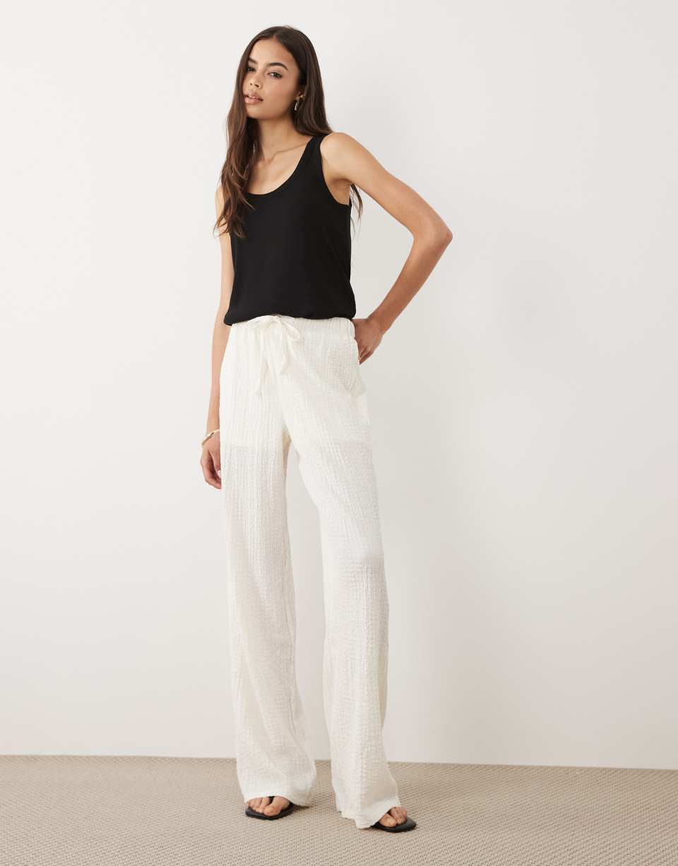 Tall textured trousers