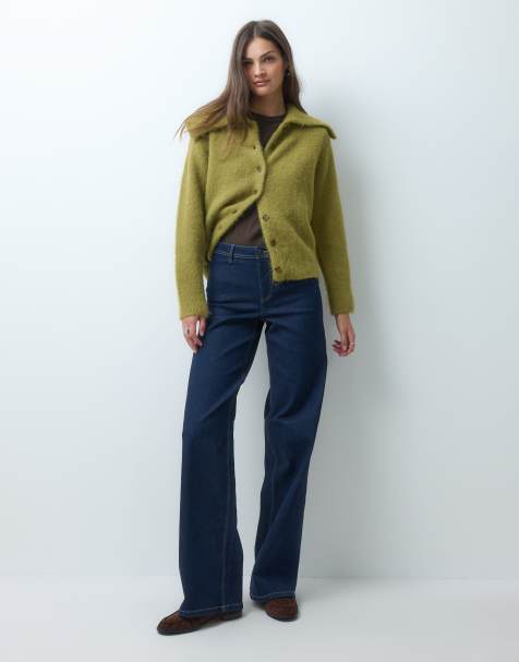 JDY Tall Vanessa jean large en bleu foncé - view 1