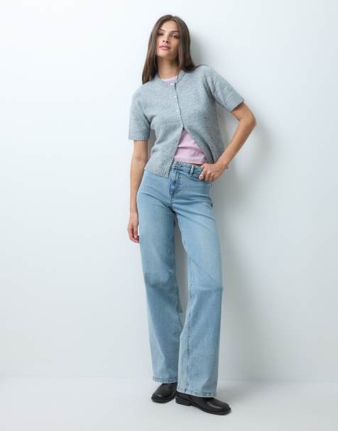 JDY Tall Vanessa wide leg jeans in light blue - view 1