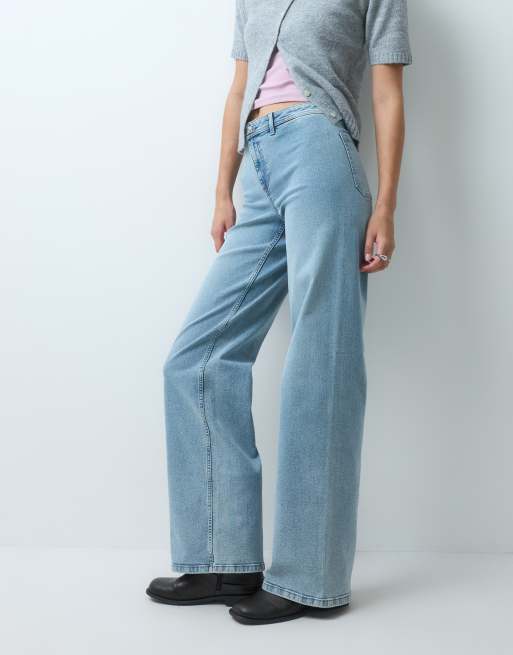 JDY Tall Vanessa wide leg jeans in light blue, 3 of 5