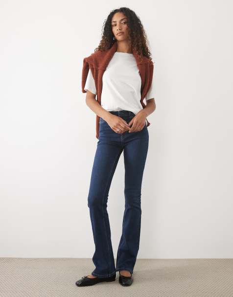 JDY Tall - Vaqueros bootcut de talle alto en azul oscuro - view 1