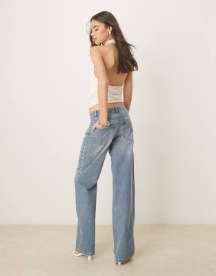 Jdy Tall Wide Leg Jeans With Stud Details