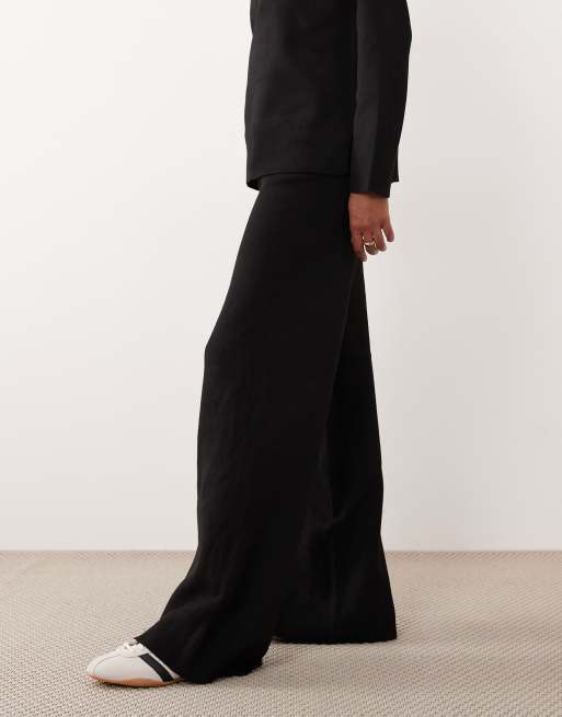 JDY Tall wide leg knit pants in black - part of a set, 2 of 5