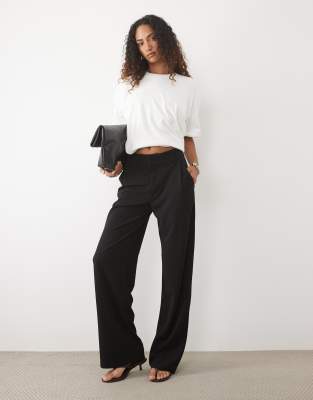 Jdy Tall Wide Leg Tailored Pants In Black