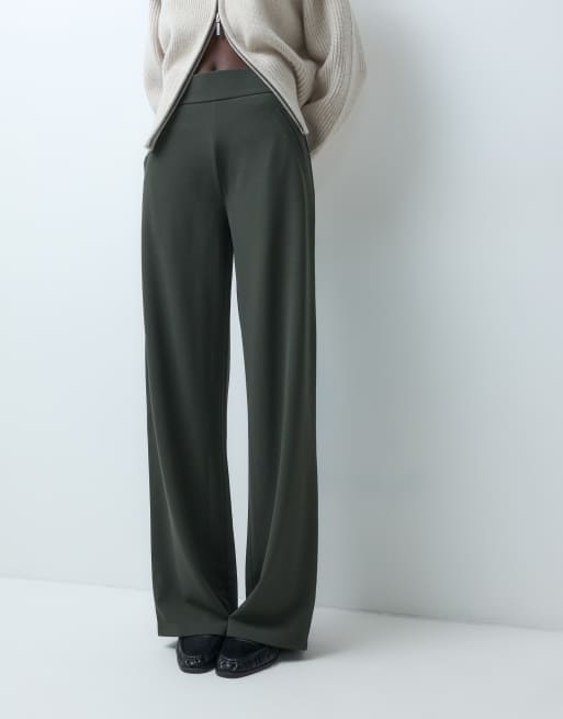 JDY Tall wide leg tailored pants in peat, 3 of 5