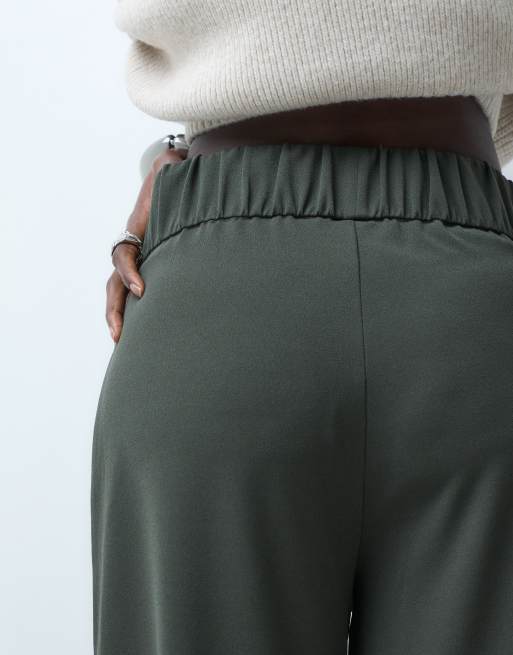 JDY Tall wide leg tailored trousers in peat, 5 of 5