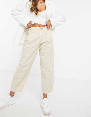 tapered wide leg trousers